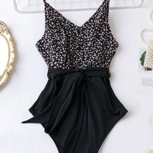 Floral Belted Cami Bodysuit